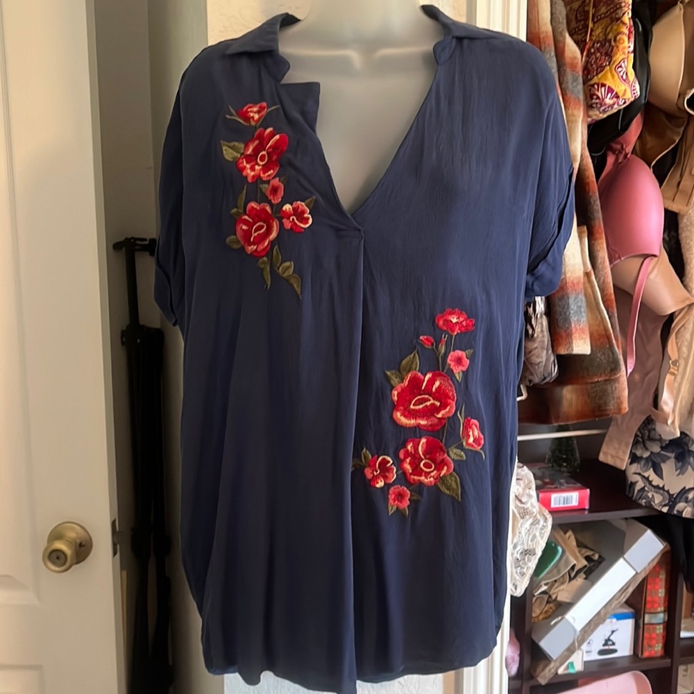Miss Me medium embroidered blouse